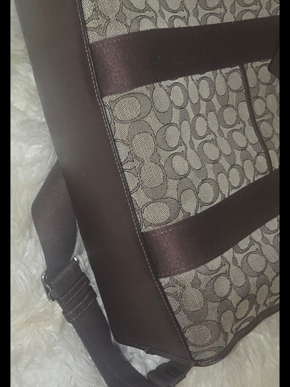 Coach Signature Canvas and Brown Leather Tote Bag - Picture 2 of 5